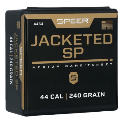 Speer Bullets 4454 Handgun44 Caliber .429 240 GR Jacketed Soft Point (JSP) 100 B