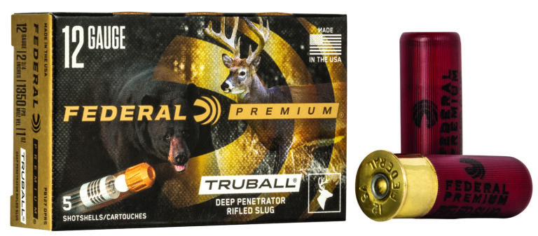 PREMIUM TRUBALL DEEP PENETRATOR 12GA 2-3/4'' HP SLUG SHOTGUN AMMO PREMIUM TRUBALL DP 12 GAUGE 2-3/4'' 438GR HP SLUG 5/BOX