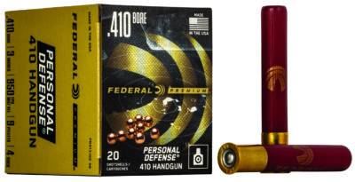 Federal PD413JGE4B Premium Personal Defense 410Gauge 3″ 9Pellets 4BuckShot 20 Per Box/10 Case