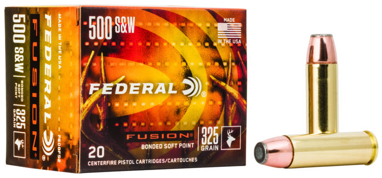 Federal F500FS2 Fusion 500 S&W Mag 325 gr Fusion Soft Point 20 Bx/ 10 Cs