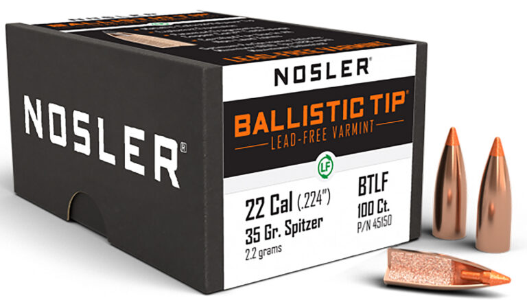 Nosler 45150 Ballistic Tip Lead-Free 22 Caliber .224 35 GR Ballistic Tip Lead-Fr