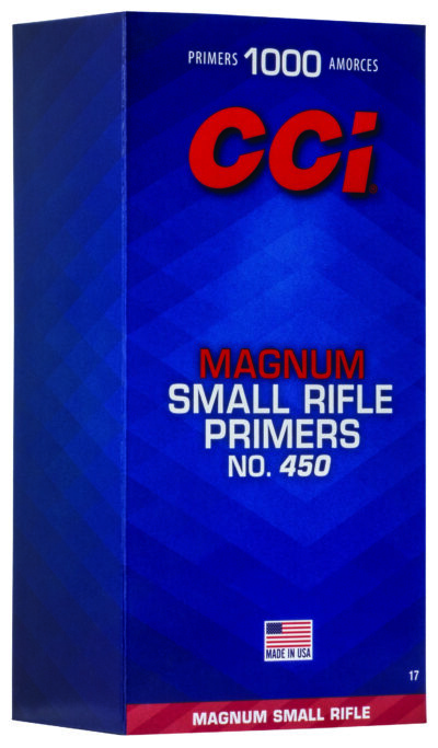 CCI 0017 Magnum Rifle No. 450 Small Magnum Rifle Multi Caliber 1000/Box