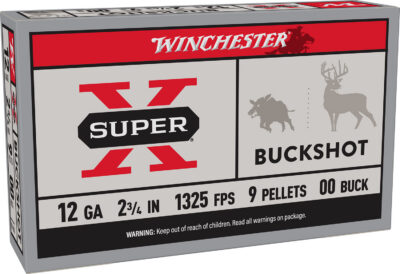 Winchester Ammo XB1200 Super X 12Gauge 2.75″ 9Pellets 00Buck Shot 5 Per Box/50 Case