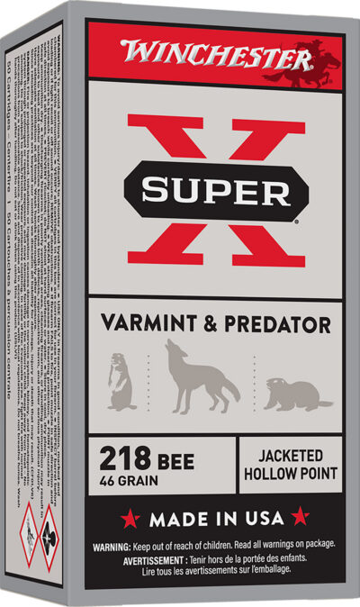 Winchester Ammo X218B Super-X  218 Bee 46 gr Hollow Point (HP) 50 Bx/ 10 Cs