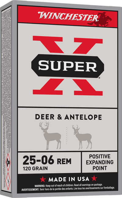 Winchester Ammo X25062 Super-X  25-06 Rem 120 gr Positive Expanding Point 20 Bx/