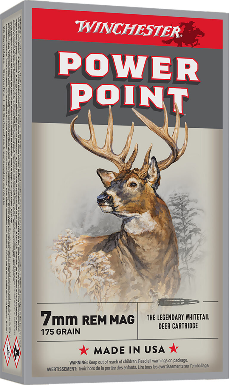 POWER POINT 7MM REMINGTON MAGNUM RIFLE AMMO 7MM REMINGTON MAGNUM 175GR POWER-POINT 20/BOX