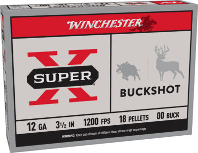 Winchester Ammo XB12L00 Super-X  12 Gauge 3.5″ 18 Pellets 00 Buck Shot 5 Bx/ 50