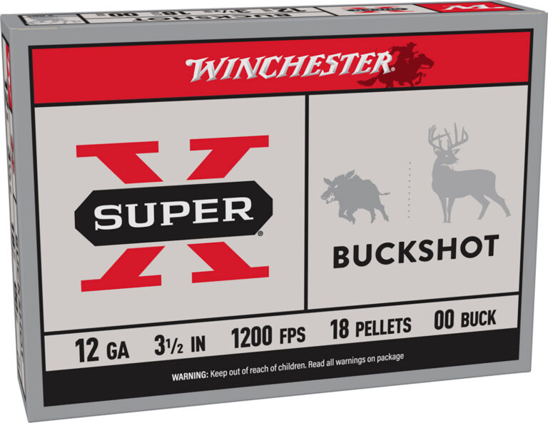 Winchester Ammo XB12L00 Super-X 12 Gauge 3.5" 18 Pellets 00 Buck Shot 5 Bx/ 50
