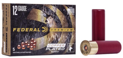 VITAL-SHOK AMMO 12 GAUGE 3” #00 SHOT PREMIUM 12 GAUGE 3” 15-PELLET #00 BUCKSHOT 5/BOX