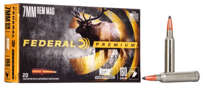 Federal P7RF Premium  7mm Rem Mag 160 gr Nosler Partition (NP) 20 Bx/ 10 Cs