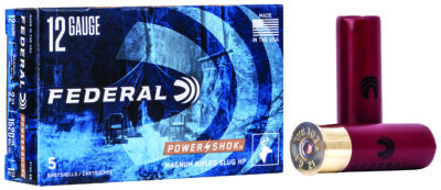 Federal F130RS Power-Shok  12Gauge 2.75″ 1 1/4oz Rifled SlugShot 5 Per Box/50 Case