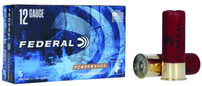 Federal F13000 Power-Shok Magnum 12Gauge 2.75″ 12Pellets 1 7/16oz 00BuckShot 5 Per Box/50 Case