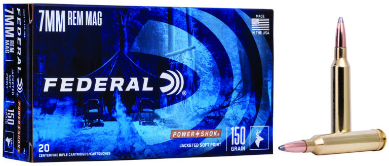 POWER-SHOK AMMO 7MM REMINGTON MAGNUM 150GR SP POWER-SHOK 7MM REMINGTON MAGNUM 150GR SOFT POINT 20/BOX