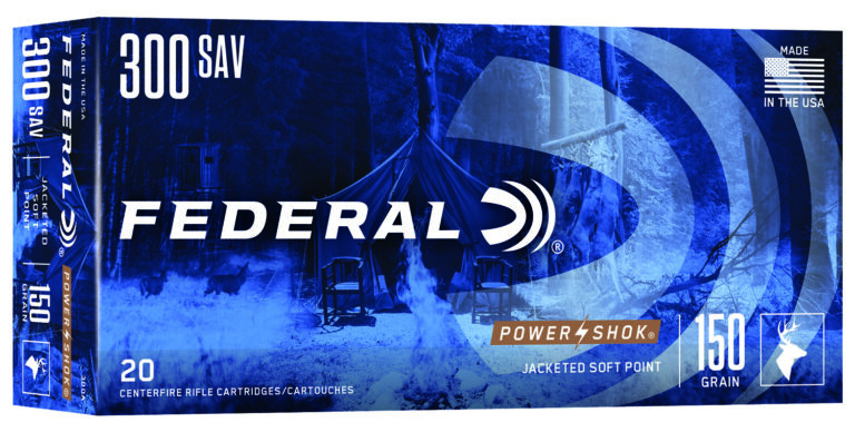Federal 300A Power-Shok  300Savage 150gr Jacketed Soft Point 20 Per Box/10 Case