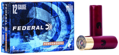 Federal F131RS Power-Shok Shotshell 12Gauge 3″ 1 1/4oz RifledSlug Shot 5 Per Box/50 Case