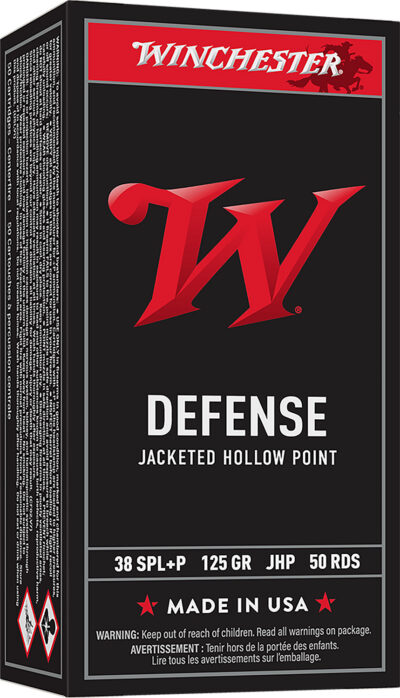 Winchester Ammo USA38JHP USA 38 Special +P 125 gr Jacket Hollow Point 50 Per Box/ 10 Case