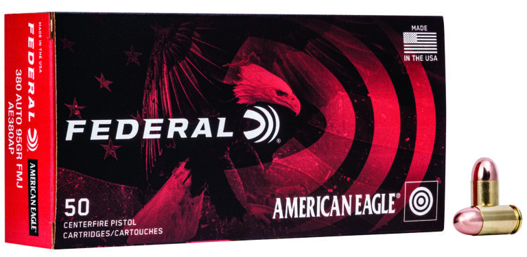 Federal AE380AP American Eagle 380 ACP 95 gr Full Metal Jacket (FMJ) 50 Bx/ 20