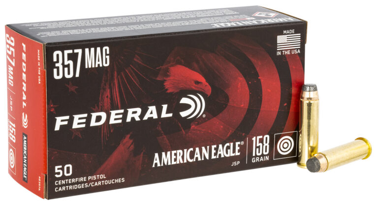 Federal American Eagle Pistol Ammo 357 Mag 158 gr. Jacketed Soft Point 50 rd.