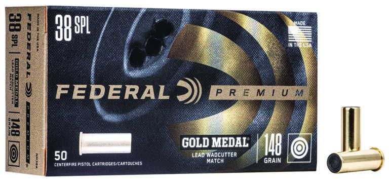 Federal GM38A Gold Medal 38 Special 148 gr Lead Wadcutter (LDWC) 50 Bx/ 20 Cs