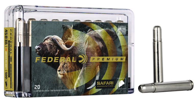 Federal P458T2 Premium Safari Cape-Shok 458 Win Mag 500 gr Trophy Bonded Bear Cl