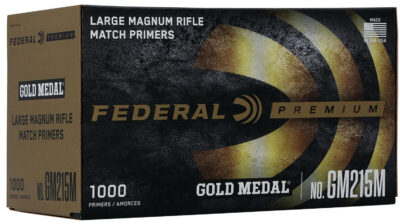 Federal Premium Gold Medal Rifle Primers Large Mag 1000 ct. HAZ