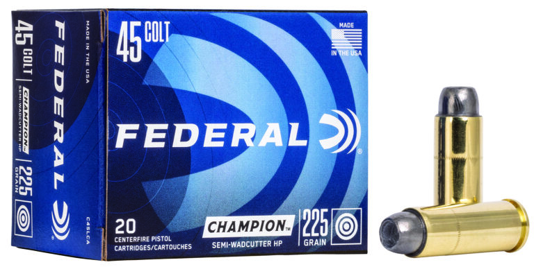 Federal Champion Pistol Ammo 45 Colt 225 gr. SWCHP 20 rd.