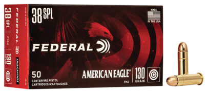 AMERICAN EAGLE 38 SPECIAL AMMO AMERICAN EAGLE 38 SPECIAL 130GR FULL METAL JACKET 50/BOX
