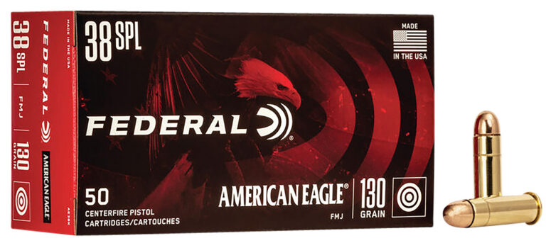 AMERICAN EAGLE 38 SPECIAL AMMO AMERICAN EAGLE 38 SPECIAL 130GR FULL METAL JACKET 50/BOX
