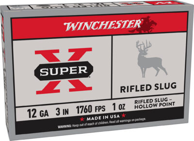 SUPER-X 12 GAUGE 1OZ RIFLED SLUG SHOTGUN AMMO SUPER-X 12 GAUGE 3” 1 OZ RIFLED SLUG HOLLOW POINT 5/BOX