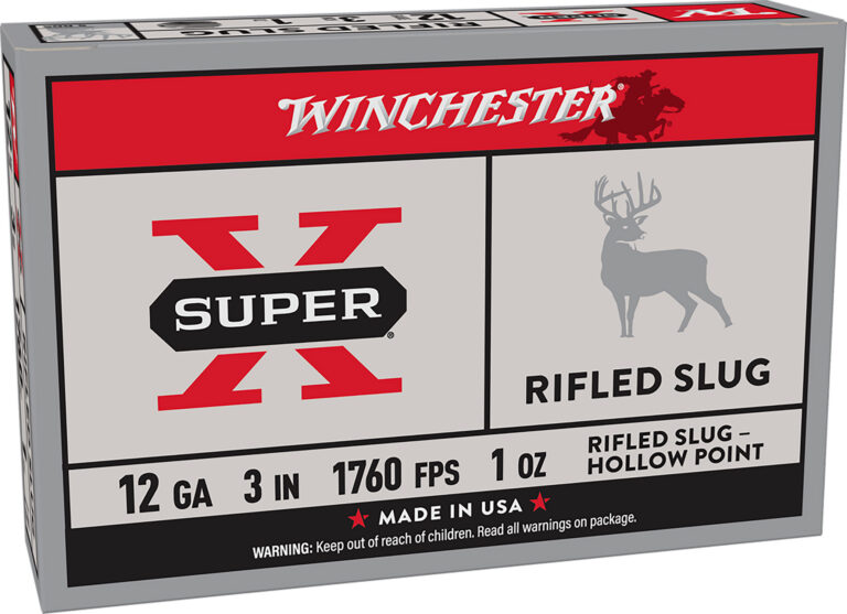 SUPER-X 12 GAUGE 1OZ RIFLED SLUG SHOTGUN AMMO SUPER-X 12 GAUGE 3'' 1 OZ RIFLED SLUG HOLLOW POINT 5/BOX