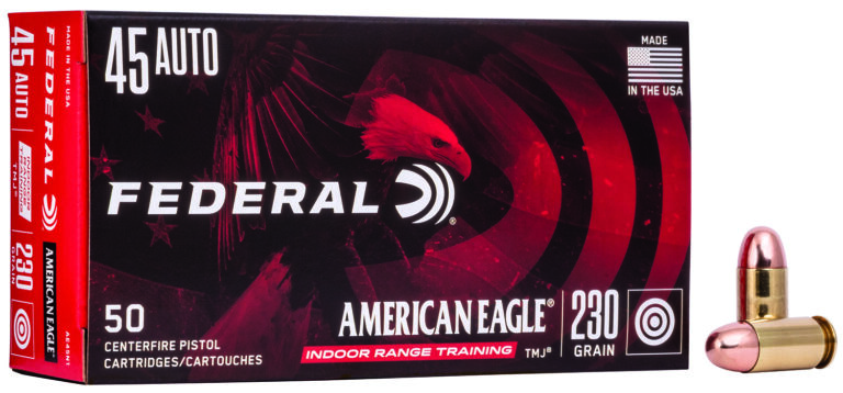 Federal AE45N1 American Eagle Indoor Range Training (IRT) 45 ACP 230 gr Total Me