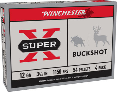Winchester Ammo XB12L4 Super-X  12 Gauge 3.5″ 54 Pellets 4 Buck Shot 5 Bx/ 50 Cs