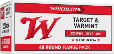 Winchester Ammo USA2232 USA  223Rem 45gr Jacketed Hollow Point 40 Per Box/10 Case