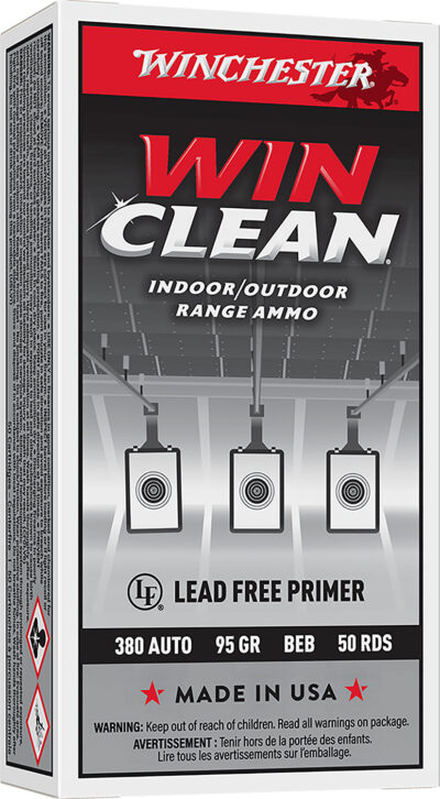 WINCHESTER SUPER X WINCLEAN TRGT 380ACP 95G FMJ 50RD BX 500RD CASE