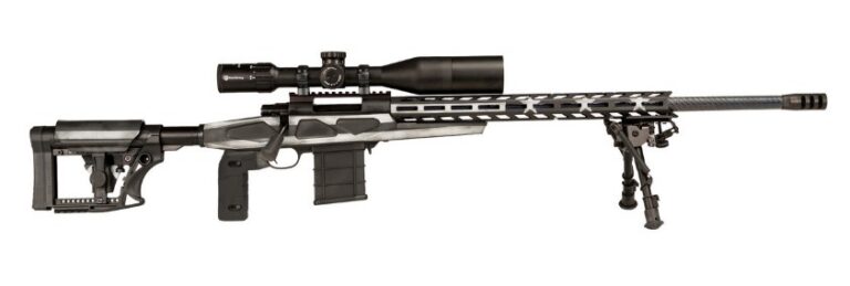 Howa HCRA73107USGMDT M1500 APC Chassis 308 Win 24" Heavy Barrel 10+1 (3), American Flag Grayscale Cerakote, Black Luth-AR MBA-4 Stock with Aluminum Chassis, Black Polymer Grip