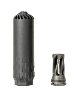 HUXWRX FLOW 6K 6MM + FLASH HIDER 5/8-24 TPI BLACK SUPPRESSOR