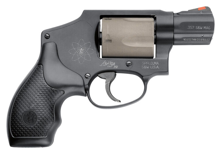 Smith & Wesson 103061 Model 340 Personal Defense 357 Mag 5 Shot 1.88" Black Stainless Steel Barrel, Titanium  Cylinder, Black Scandium Alloy J-Frame, Black Polymer Grip, No Internal Lock