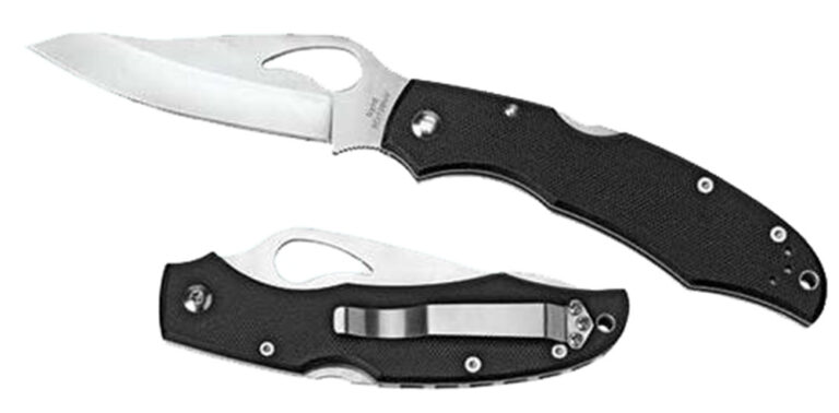 Spyderco BY03PSBK2 Byrd Cara Cara 2 Lightweight 3.75" Folding Drop Point Part Serrated 8Cr13MoV SS Blade Black Textured FRN Handle Includes Pocket Clip
