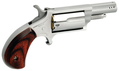 North American Arms 22MP Mini-Revolver  22 WMR 5 Shot 1.63″ Stainless Steel Ported Barrel, Stainless Steel Frame & Cylinder, Rosewood Birdshead Grip, Exposed Hammer