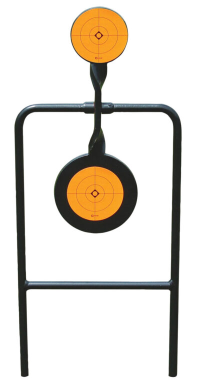 Caldwell 133565 Plink n Swing Double Spin Target Handgun Steel Black/Orange Impact Enhancement Motion 4.25″