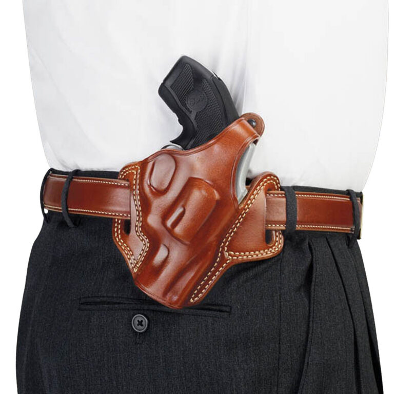 Galco FL104 Fletch High Ride  Tan Leather Belt S&W L Frame Right Hand