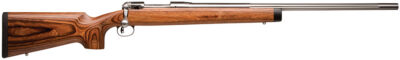 Savage Arms 19139 12 BVSS Full Size 308 Win 4+1 26″ Stainless Heavy Fluted Barrel, Matte Stainless Steel Receiver Drilled & Tapped ,Satin Brown Fixed Laminate Stock, Right Hand