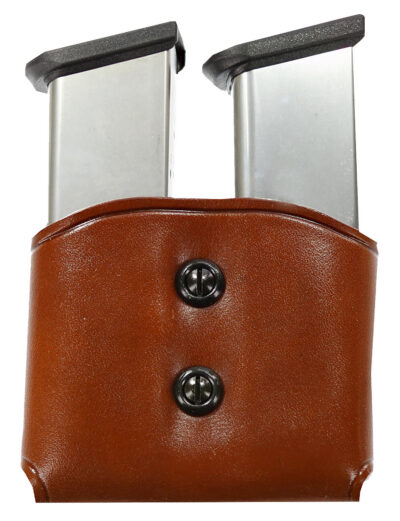 Galco DMC26 DMC Mag Carrier Double Tan Leather Belt Loop 45 ACP Belts 1.50-1.75″ Wide Compatible w/ Single Stack Compatible w/ Sig P220 Compatible w/ 1911