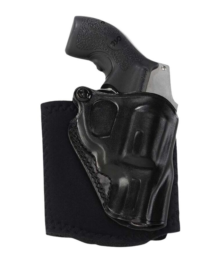 Galco AG158B Ankle Glove Black Leather Ankle S&W J Frame 2 1/8" Hammered,Hammer