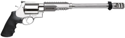 Smith & Wesson 170339 Performance Center Model 460 XVR 460 S&W Mag 5rd 14″ MB Stainless Steel Barrel & Cylinder Satin Stainless Steel Frame with Black Polymer Grip Includes Bipod