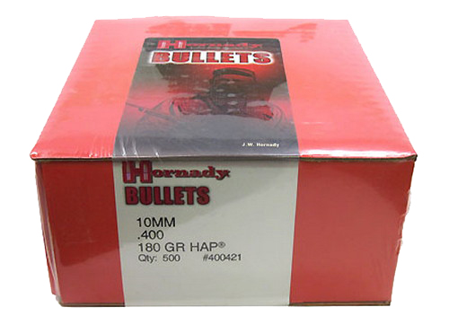 HAP® 10MM CALIBER (.400'') PISTOL BULLETS HAP® 10MM (0.400'') 180GR JACKETED HOLLOW POINT 500/BOX