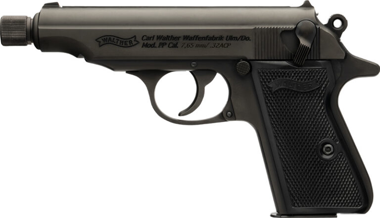WALTHER PP SD 32ACP PISTOL BLACK 3.9" THREADED BARREL 8RD MAGAZINE