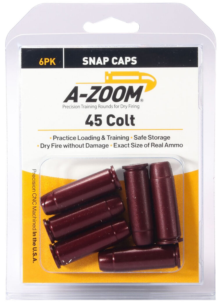 A-Zoom 16124 Revolver Snap Caps 45 Colt (LC) 6 Pkg.