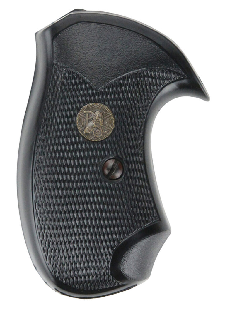 Pachmayr 03255 Compact Pistol Grip S&W J Frame Square Butt Black Rubber