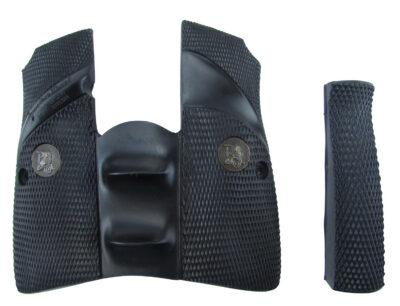 Pachmayr 03952 Signature w/Backstrap Pistol Grip Browning Hi-Power Black Rubber